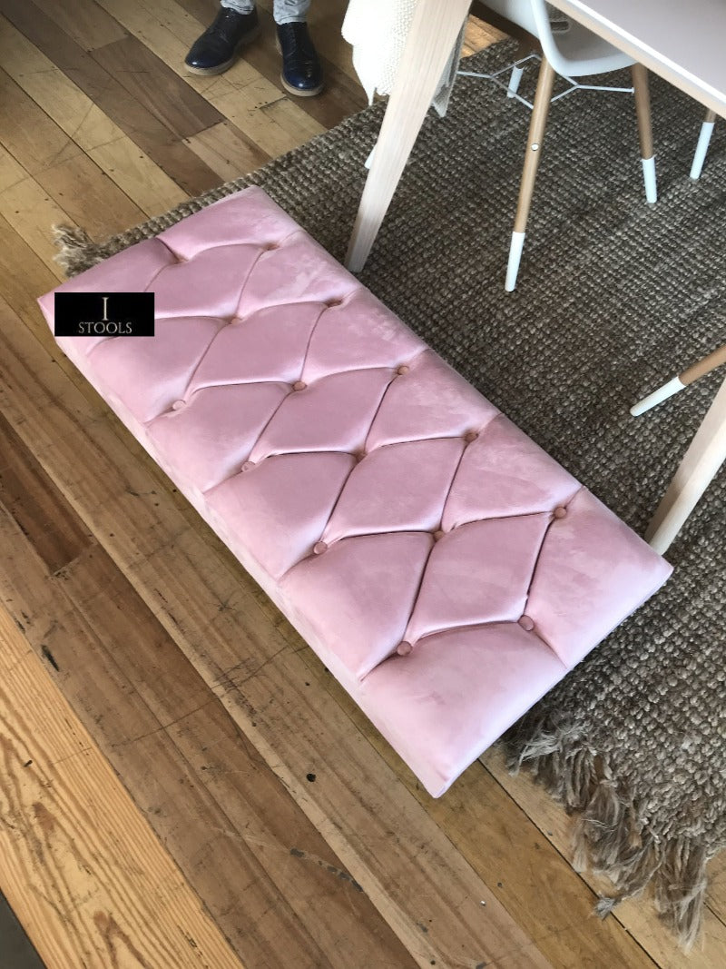 Pink Chesterfield Seating bench