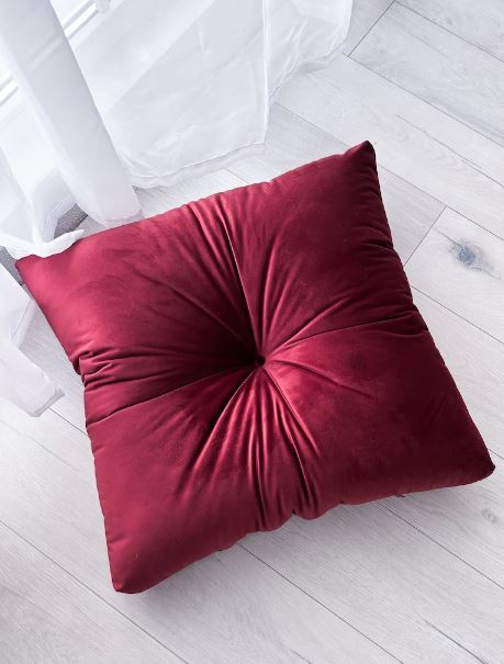 Small Velvet multicolour floor cushion set in multiple colors