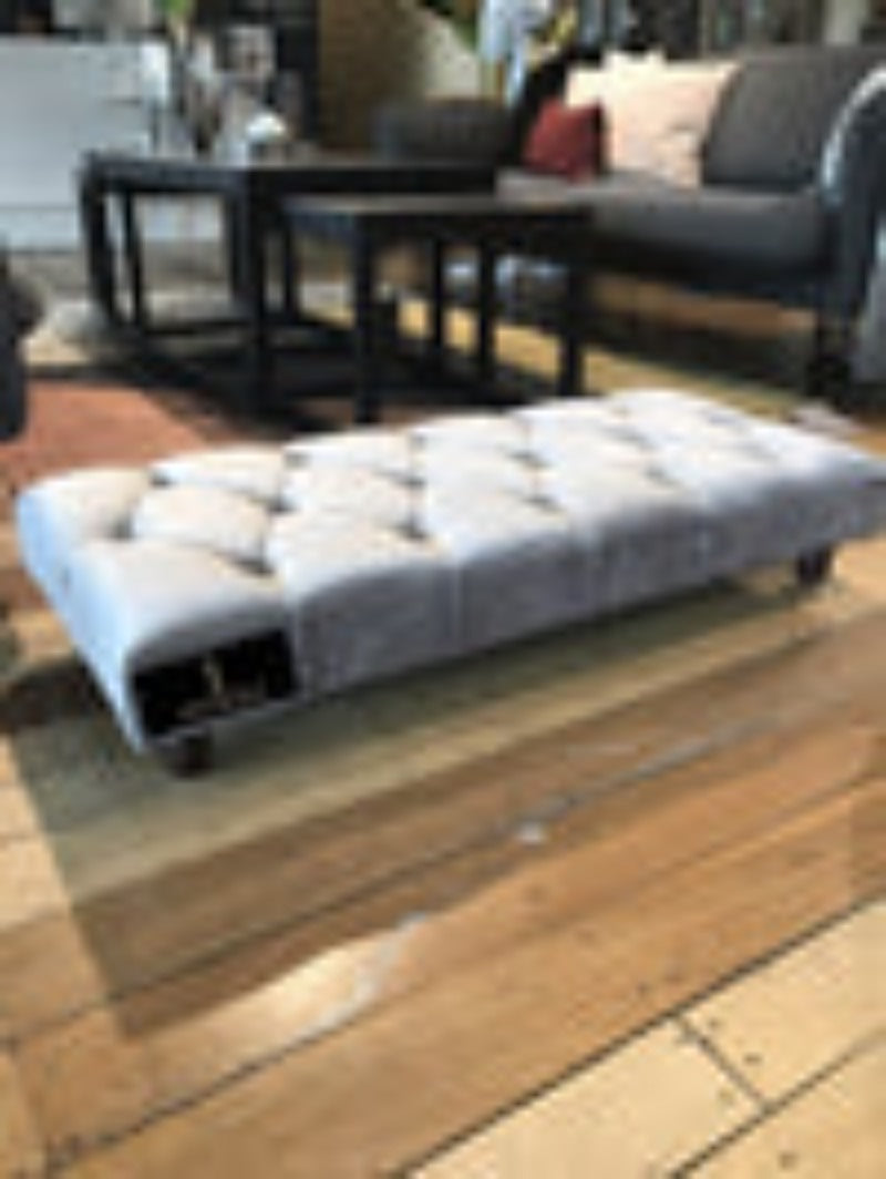 Light Grey Chesterfield Footstool 