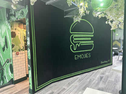 Handmade wall rug bespoke branded