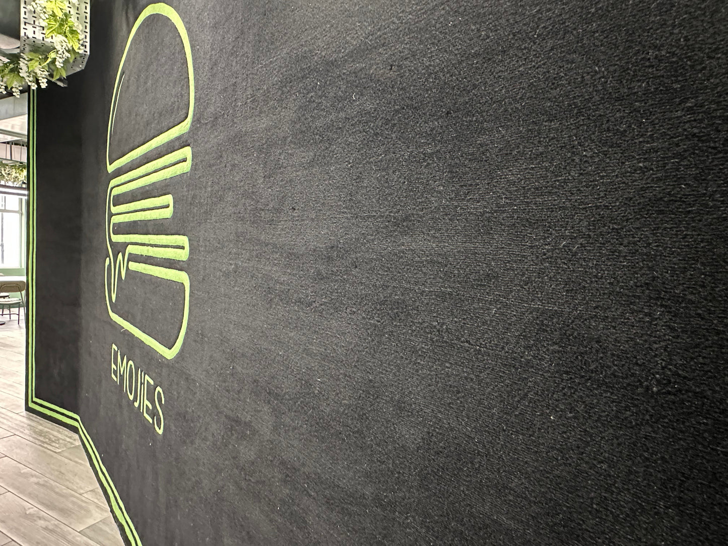 Handmade wall rug bespoke branded