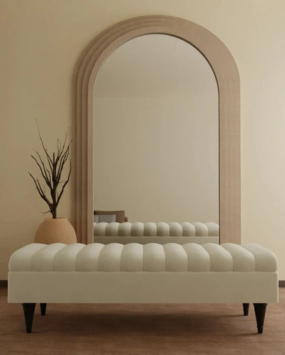 Champagne Romo Large Panel Ottoman storage   