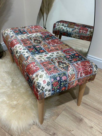 PREMIUM PRINTED PATTERN FABRIC Seating bench