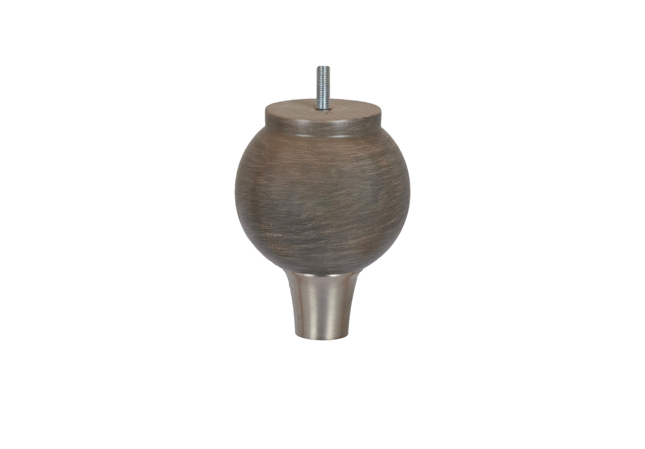 Grey wood ball nickel cup legs