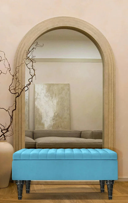 Aqua Lusso Deep Panel Ottoman storage   