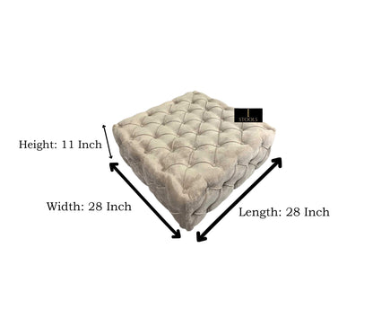 Brown Square Ottoman Coffee Table UK | Large Brown Chesterfield Coffee Table