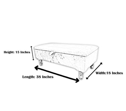 Brown Plain coffee table Ottoman Bench for Living Room | Ottoman Storage Bench for Bedroom UK