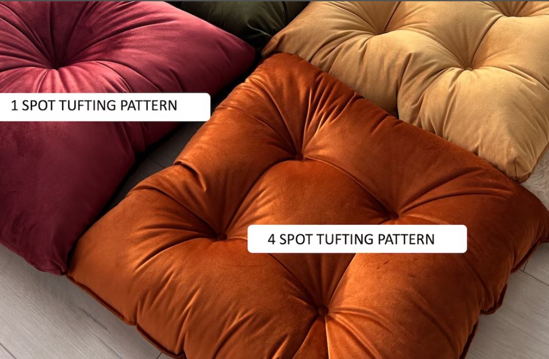 Small Velvet multicolour floor cushion set in multiple colors