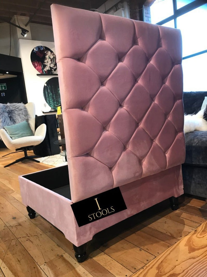 Buy Large Hot Pink Velvet Ottoman Storage at iStools 