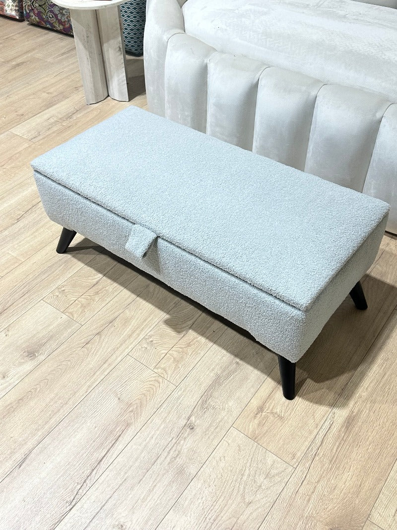 PREMIUM pale grey storage Bench seat coffee tableLiving room storage 