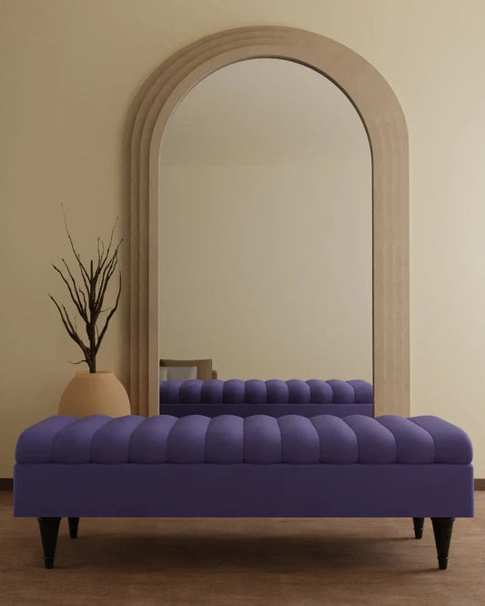 Purple Aubergine Romo Ottoman storage   