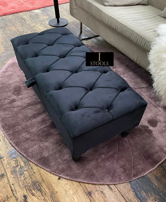 Ottoman storage chesterfield castor legs