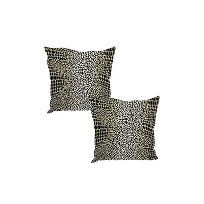 Premium leopard pattern fabric footstool pouffe coffee table