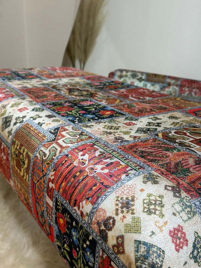 PREMIUM PRINTED PATTERN FABRIC Footrest