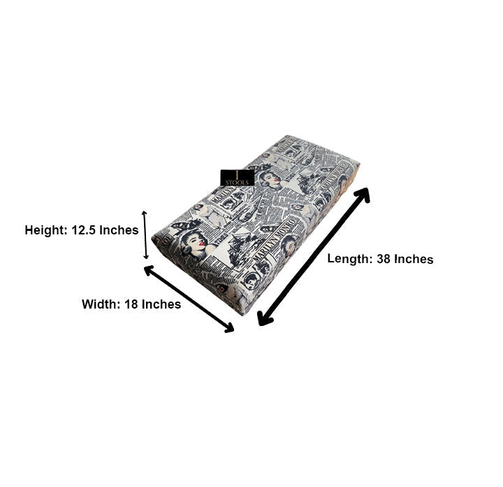 Marilyn Monroe printed fabric  Footstool Bench