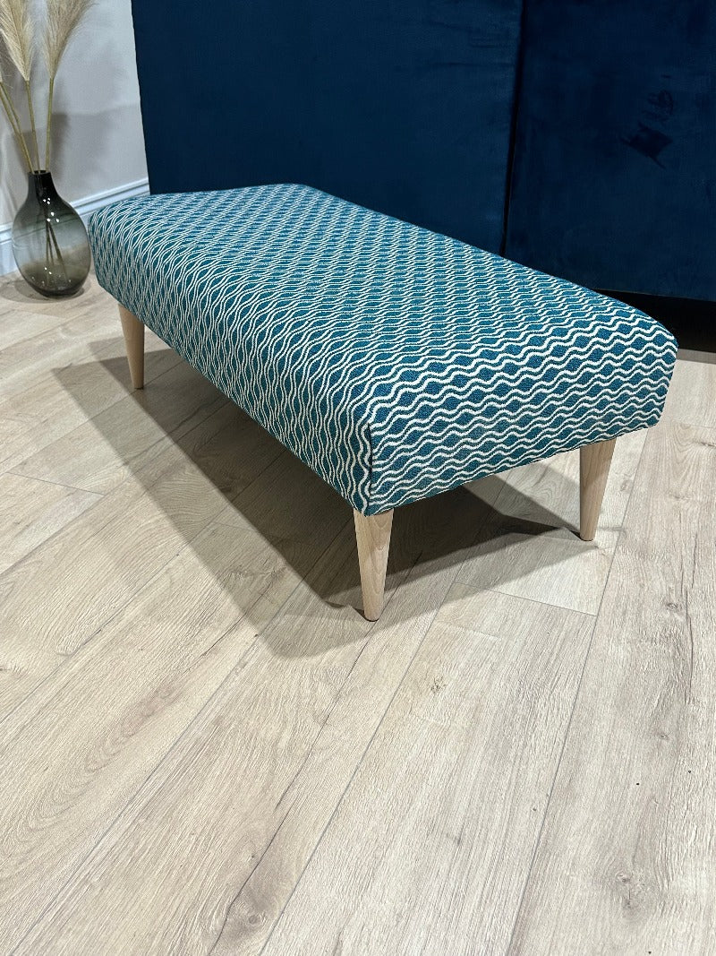 PREMIUM PATTERN FABRIC Footstool 