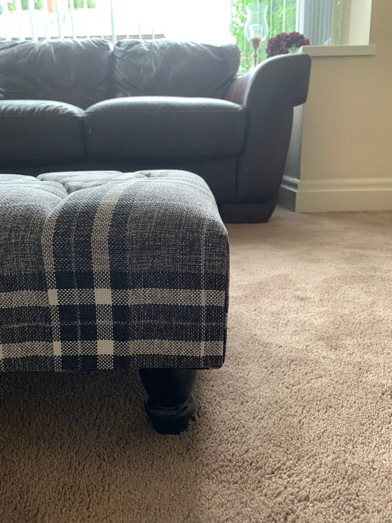 Buy Grey Black Luxury Footstool at Discounted Price on iStools 