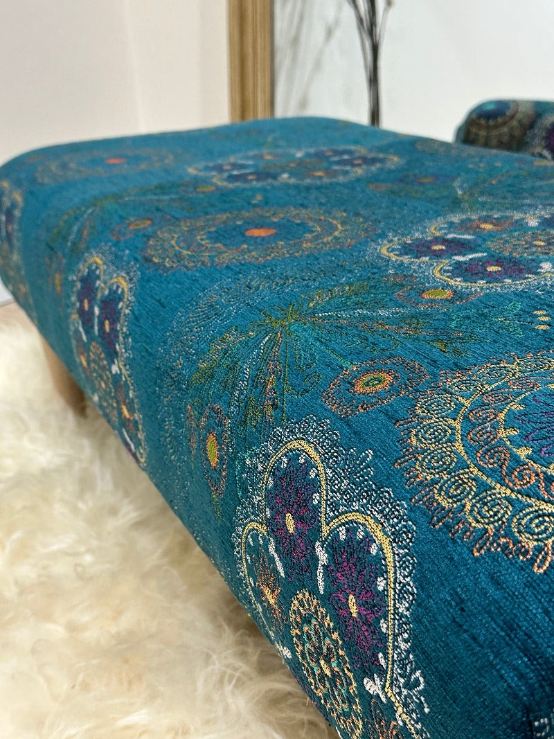 GREEN PATTERN Footstool 