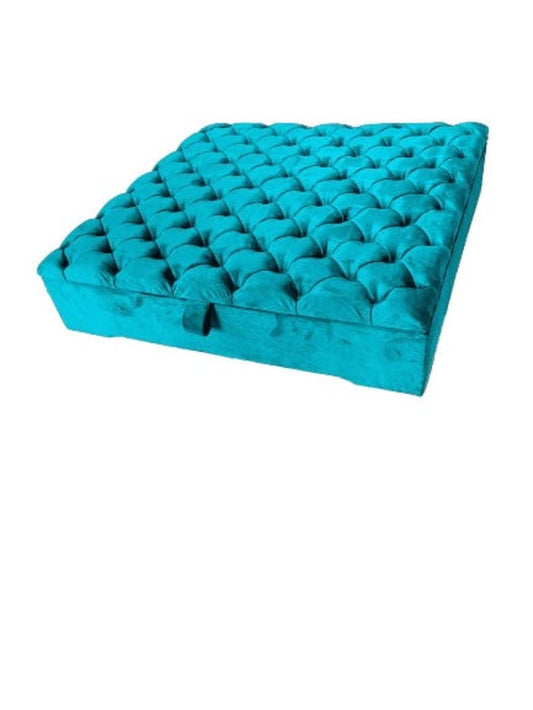  teal chesterfield Ottoman storage   