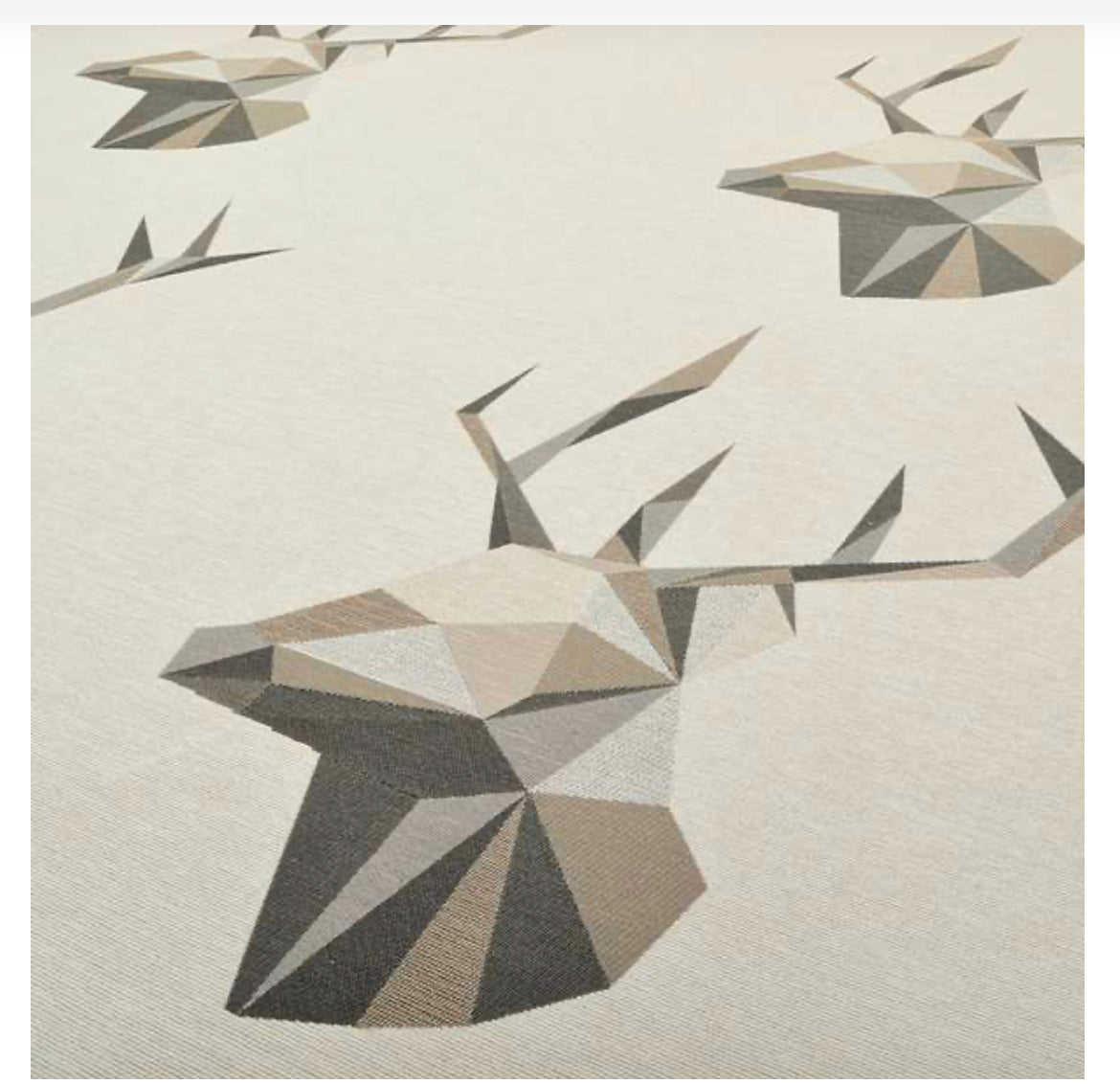 Stag head geometric pattern sample