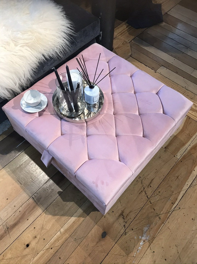 Pink Ottoman storage   