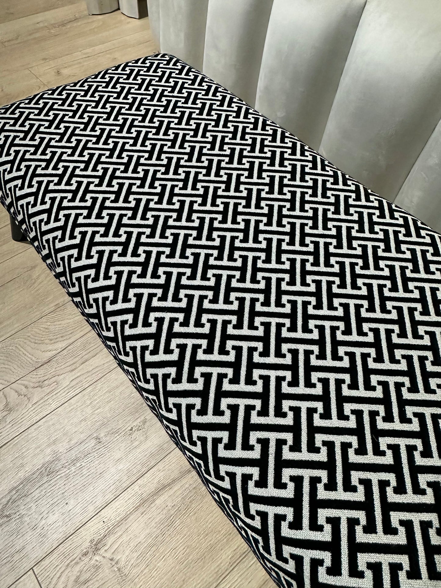 PREMIUM Eden embossed pattern Footstool window bay seat pouffe coffee table