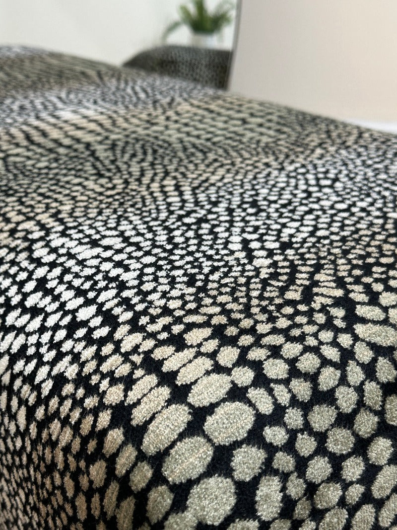 Premium leopard pattern fabric Footstool 