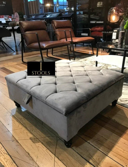 Light Grey Ottoman With Storage