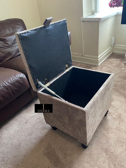 Brown Ottoman footstool