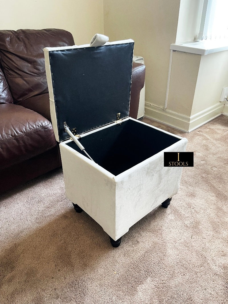 Creamy White Ottoman footstool