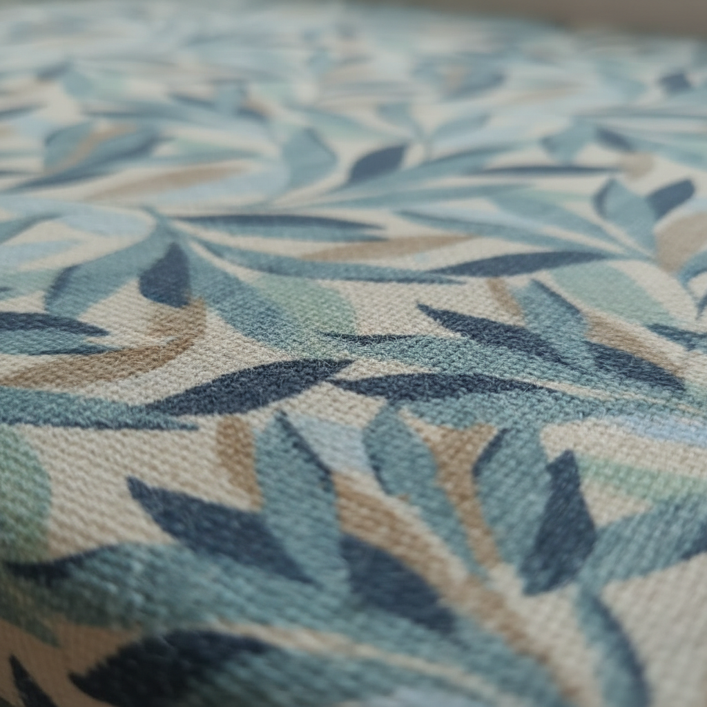 Bespoke 3-piece angled bay window cushion set featuring contrast piped edges