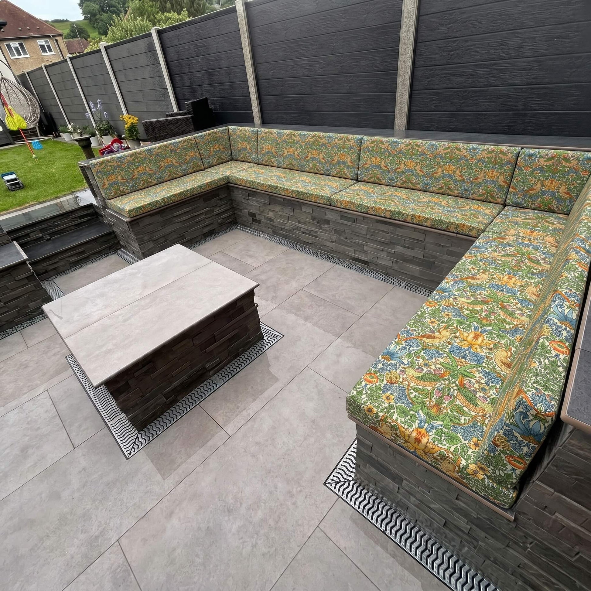Bespoke Outdoor Furniture Replacement Seating Cushions with Premium Waterproof Canvas Fabric
