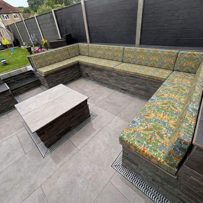 Bespoke Outdoor Furniture Replacement Seating Cushions with Premium Waterproof Canvas Fabric
