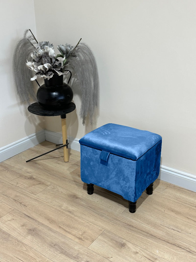 Blue Ottoman storage   