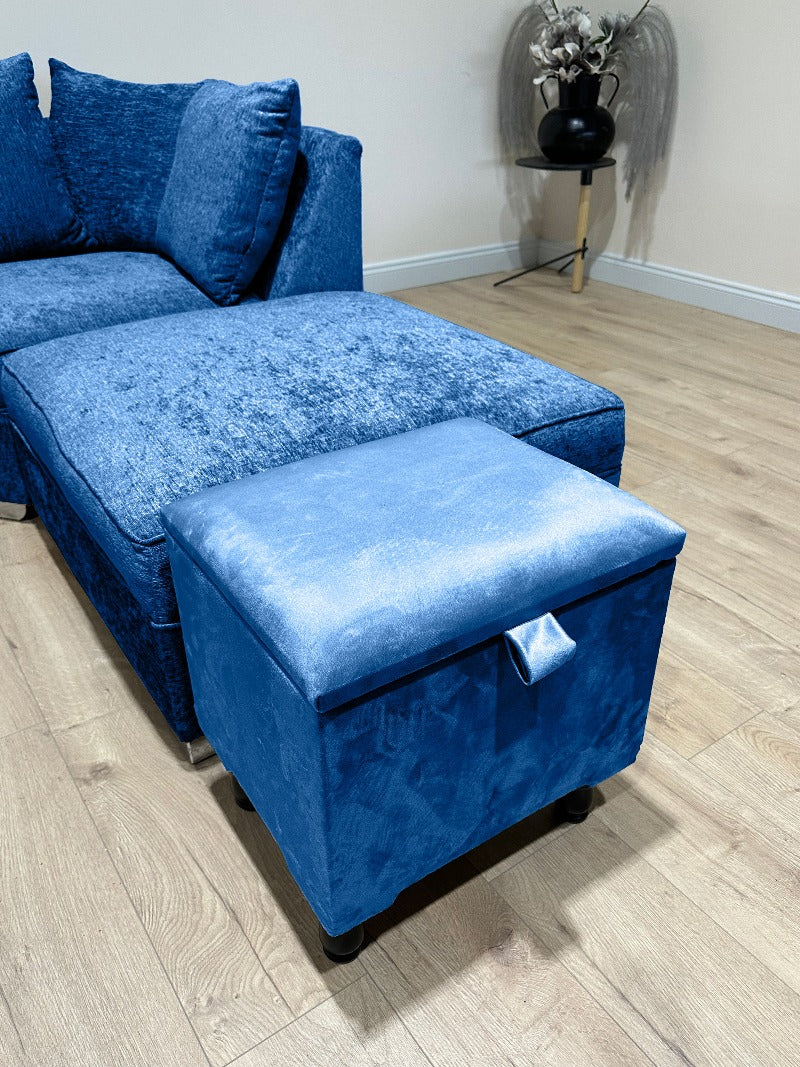 Blue Ottoman storage   