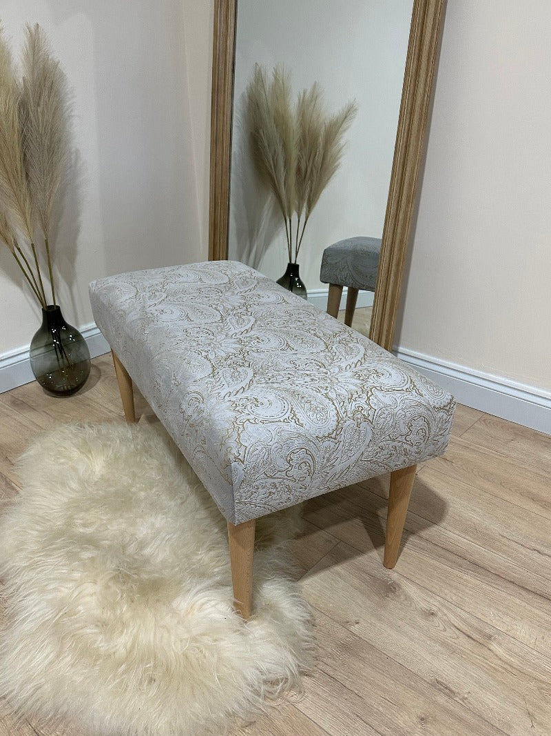 Premium champagne Ottoman seat 