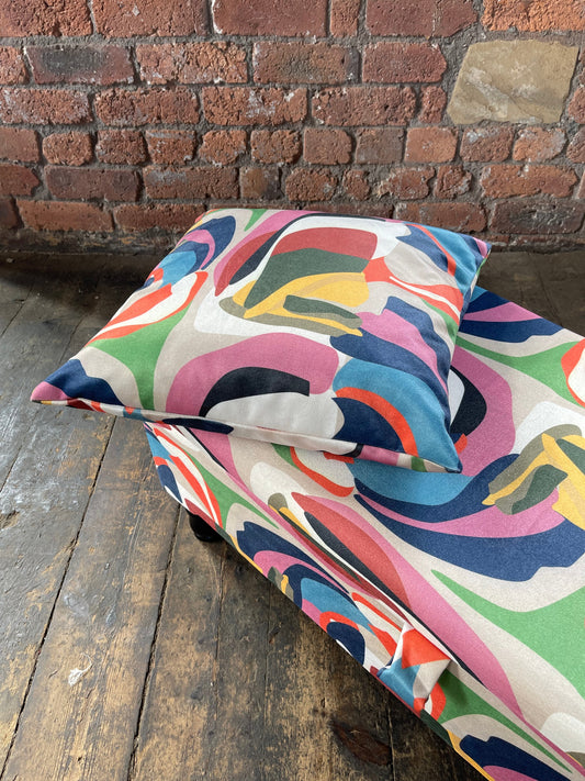 Multi colour cushion cover