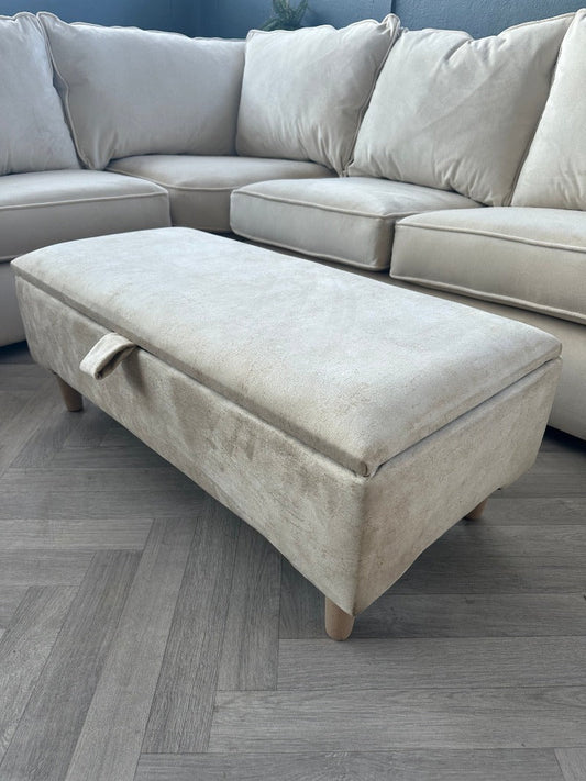 PREMIUM white Ottoman storage   