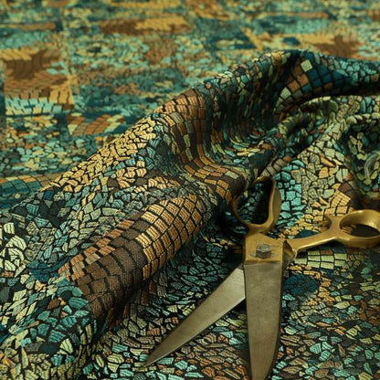 A03472 Multicolour Teal Blue Brown