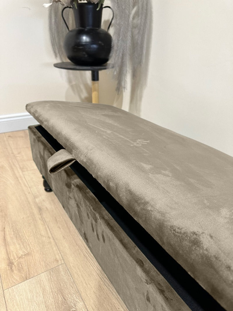 Brown Ottoman storage   