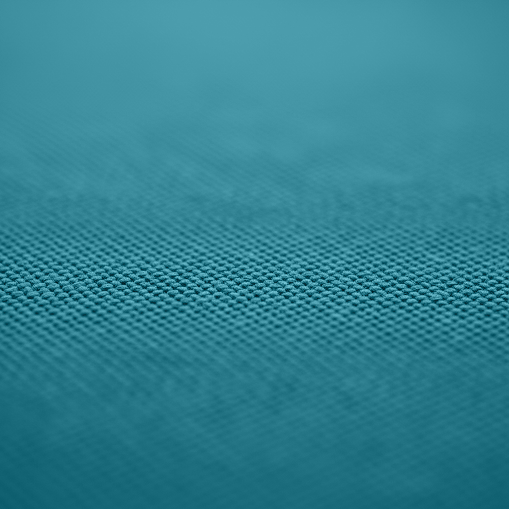 Close-up of high-density foam in bespoke teal window seat mattress