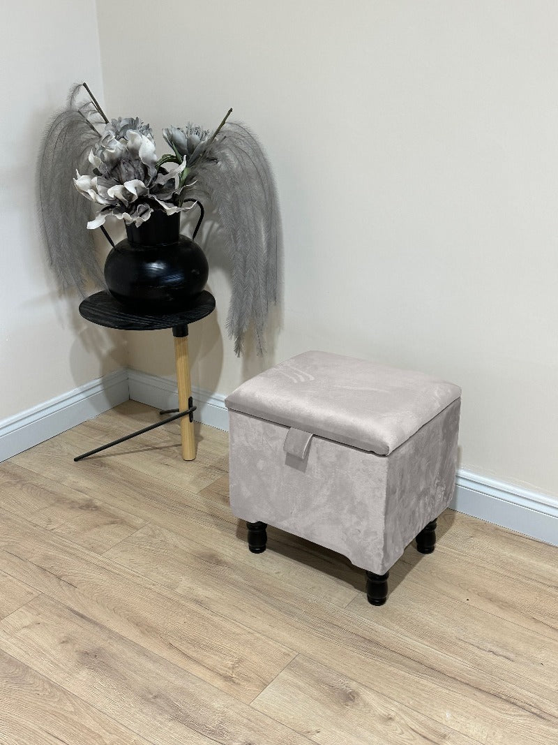 Creamy off white Ottoman storage