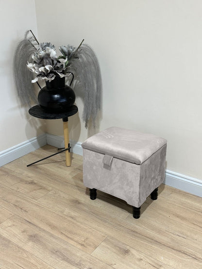 Creamy off white Ottoman storage