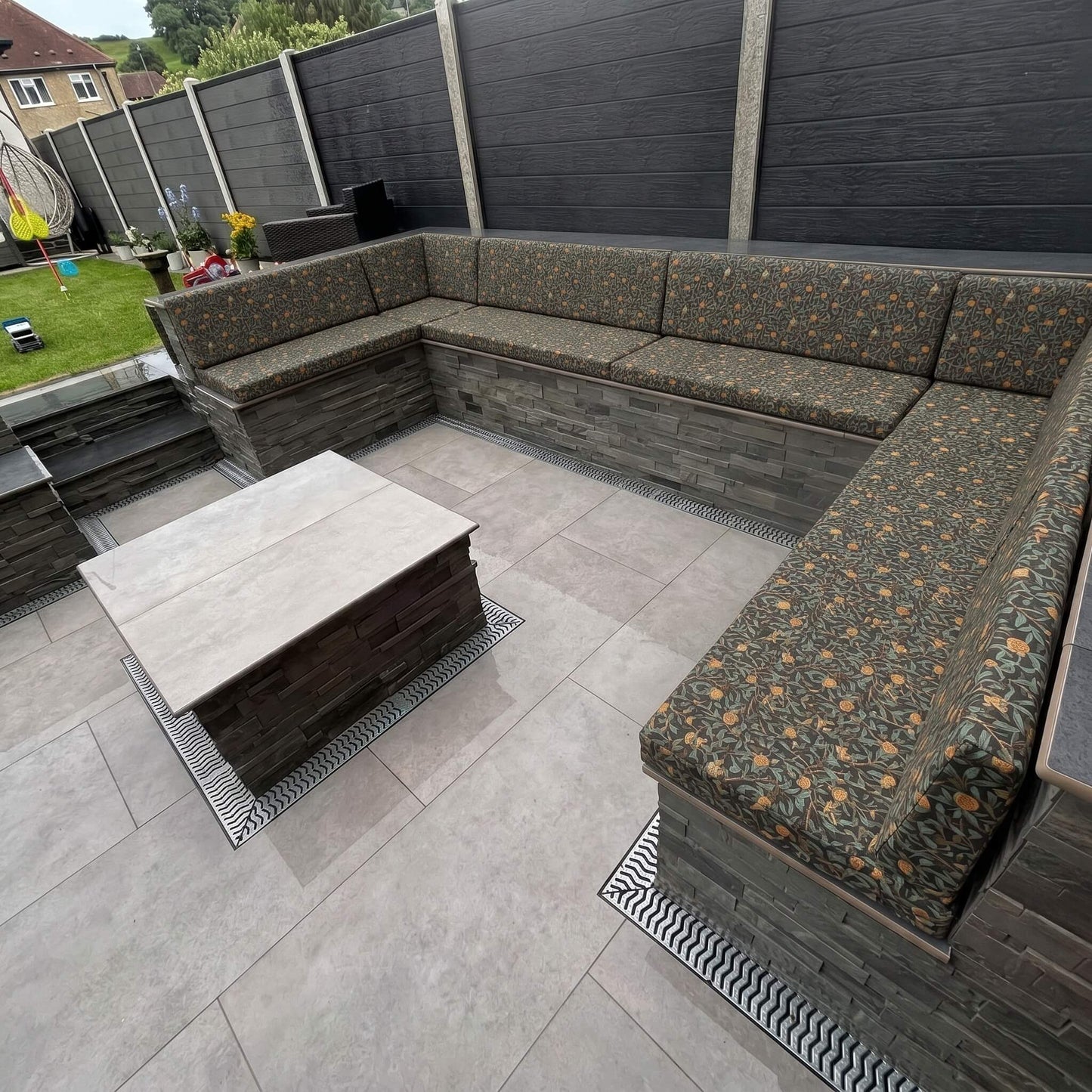 Custom Made Outdoor Sofa Seating Cushions in premium waterproof canvas fabric with high-density foam