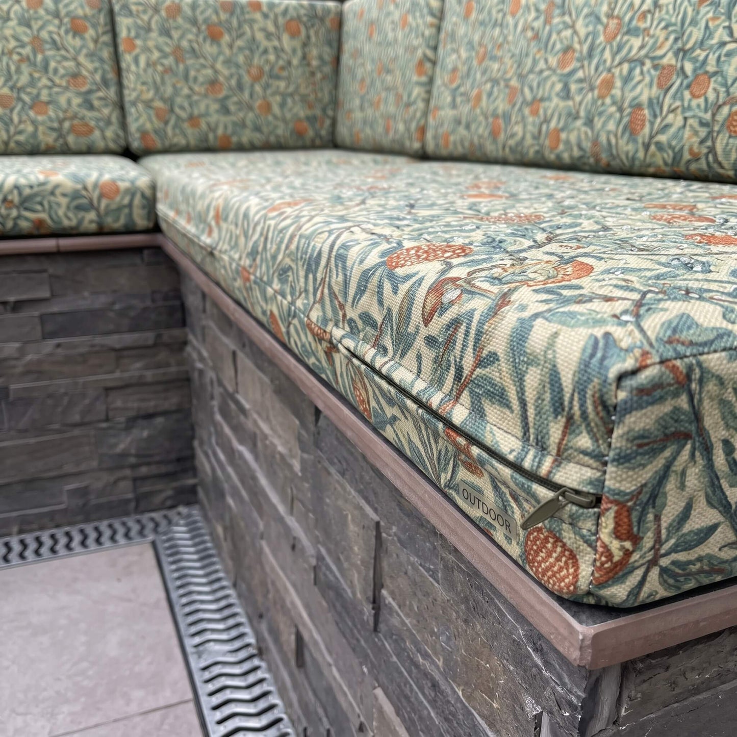 Custom waterproof garden furniture cushions for patio and outdoor seating