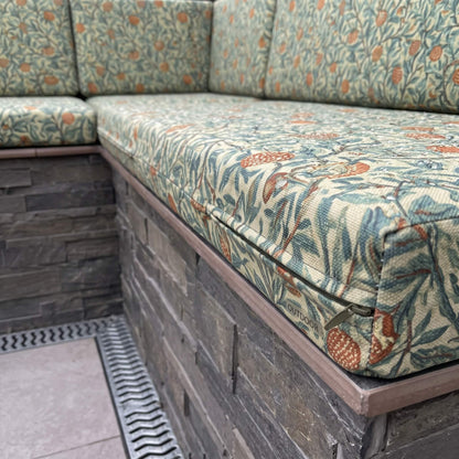 Custom waterproof garden furniture cushions for patio and outdoor seating