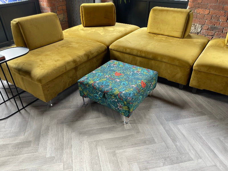 PREMIUM Satin Green Floral Living room storage 
