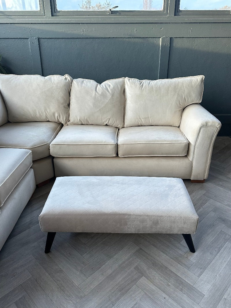 Premium off white creamy Ottoman seat 