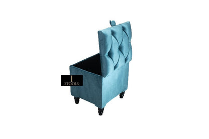 Opened Aqua Blue Small Storage Box