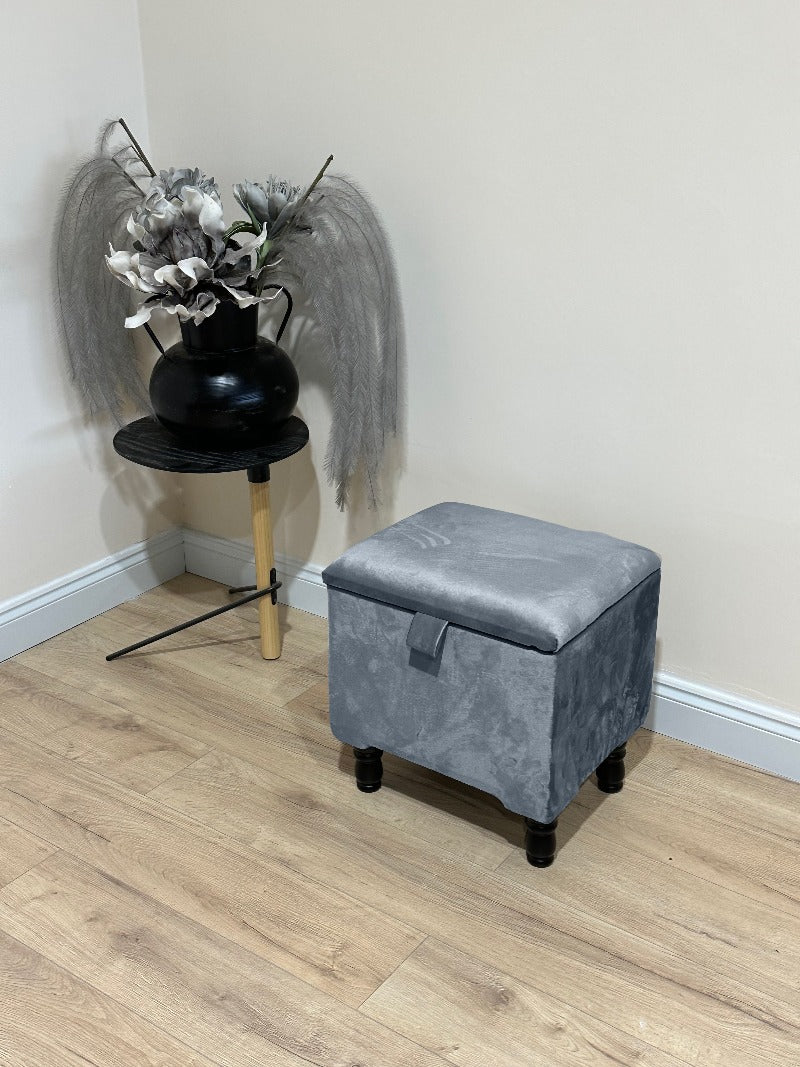 Dark Grey Ottoman storage   